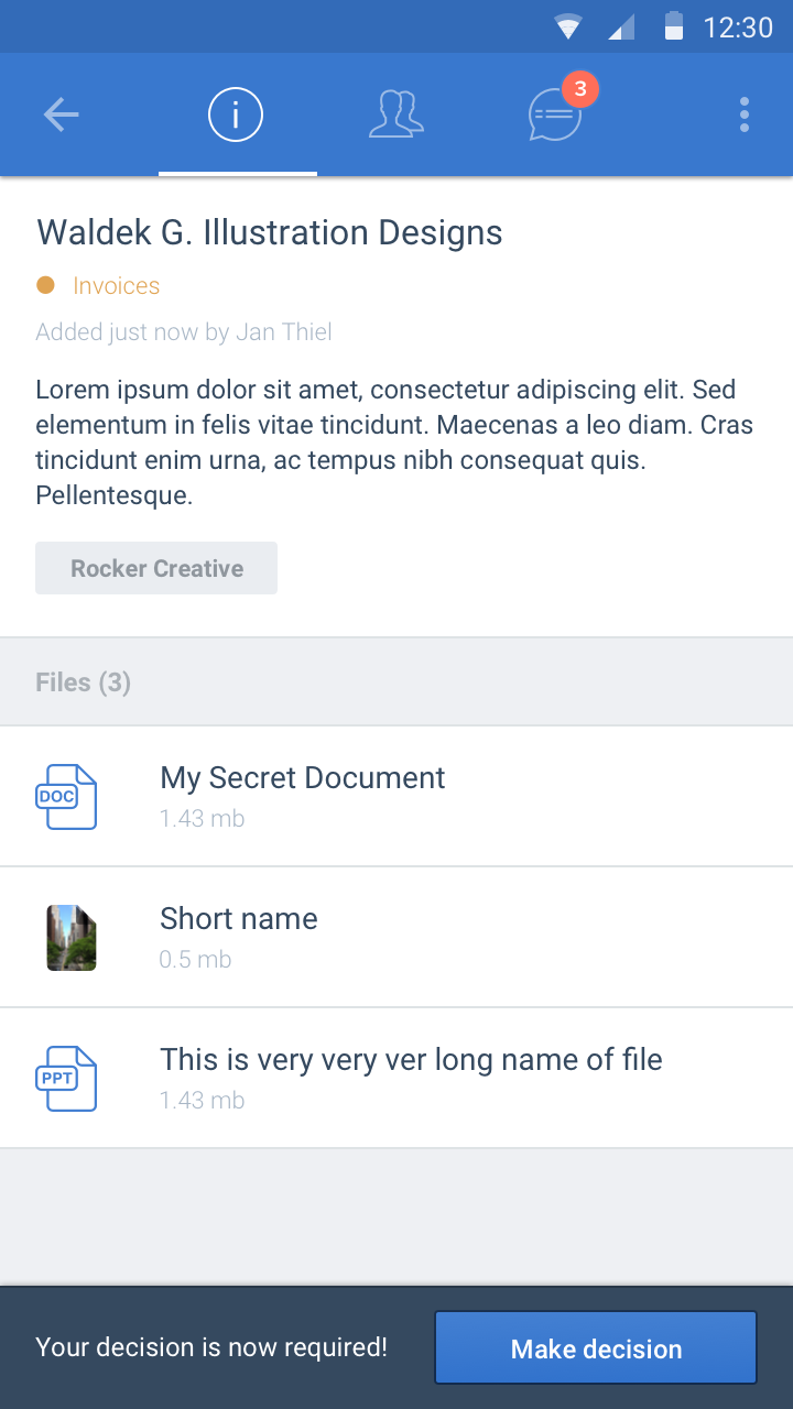 Screenshot – Android: Single Document